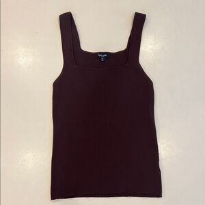 Splendid Ribbed Tank Top - Dark Brown
